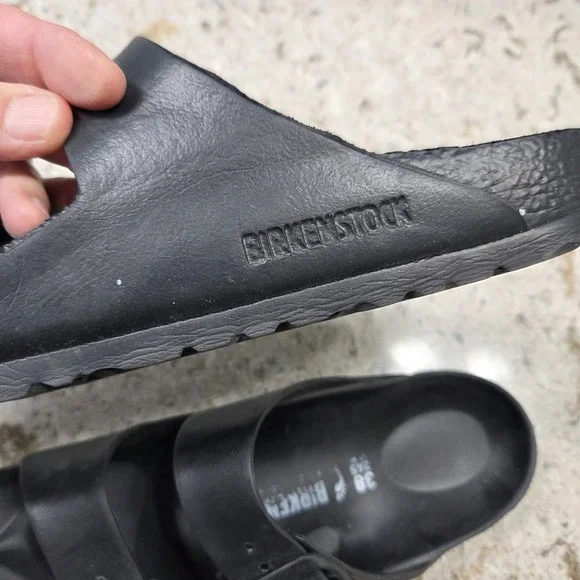Woman's Birkenstock Arizona Black EVA Slip-on Sandals with Buckle Size 38 - Picture 10 of 12